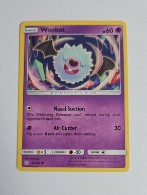 Pokemon Woobat Card - Purple Artwork